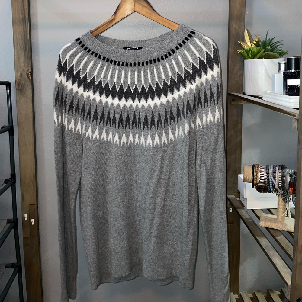 Express mens cotton thread crewneck sweater